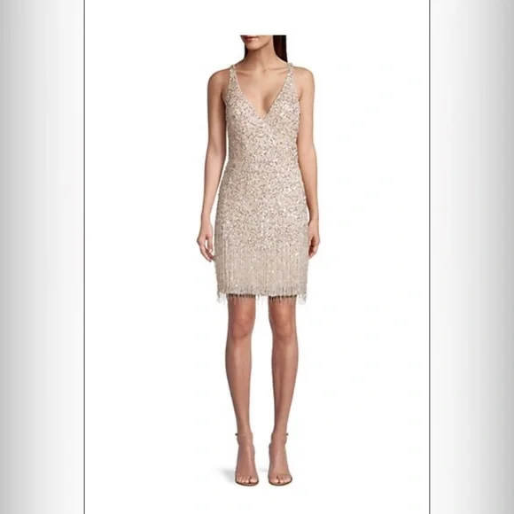 mac duggal beaded mini sheath dress LP1950 main image 0